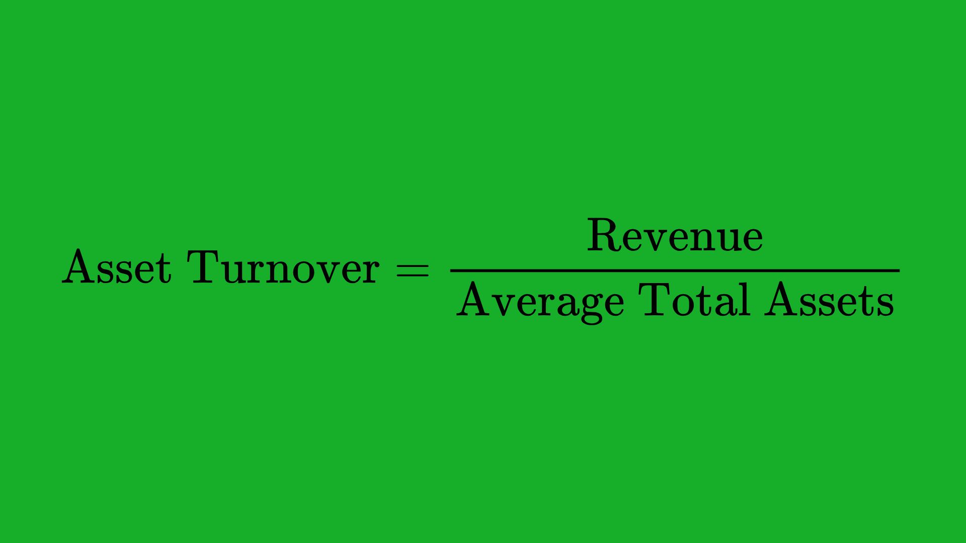 Asset Turnover