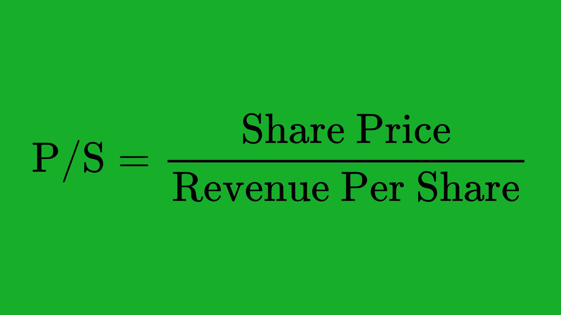 Price-to-Sales (PS) Ratio 