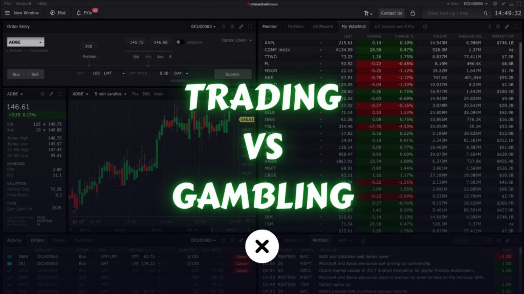 difference between trading and gambling xlearnonline.com