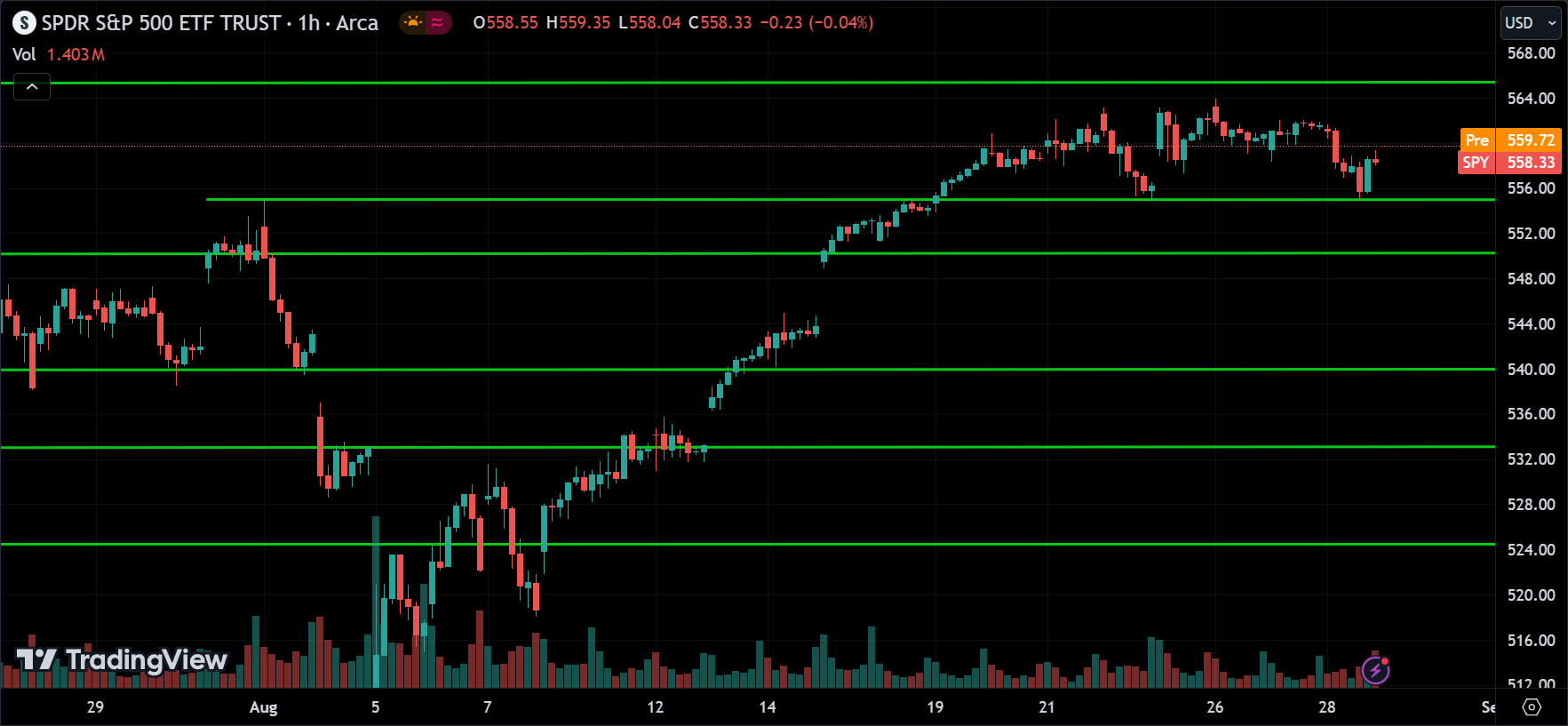 SPDR S&P 500 ETF Price Action Forecast 2024.08.29
xlearnonline.com