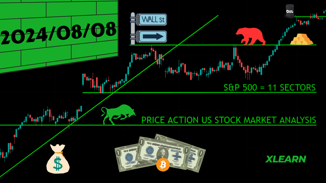 US Stock Market Today [2024.08.08]: Key Trends and Analysis for S&P 500 and Its Sectors, Stocks to Watch Today Including AAPL, GOOG, MSFT, TSLA, and NVDA
xlearnonline.com