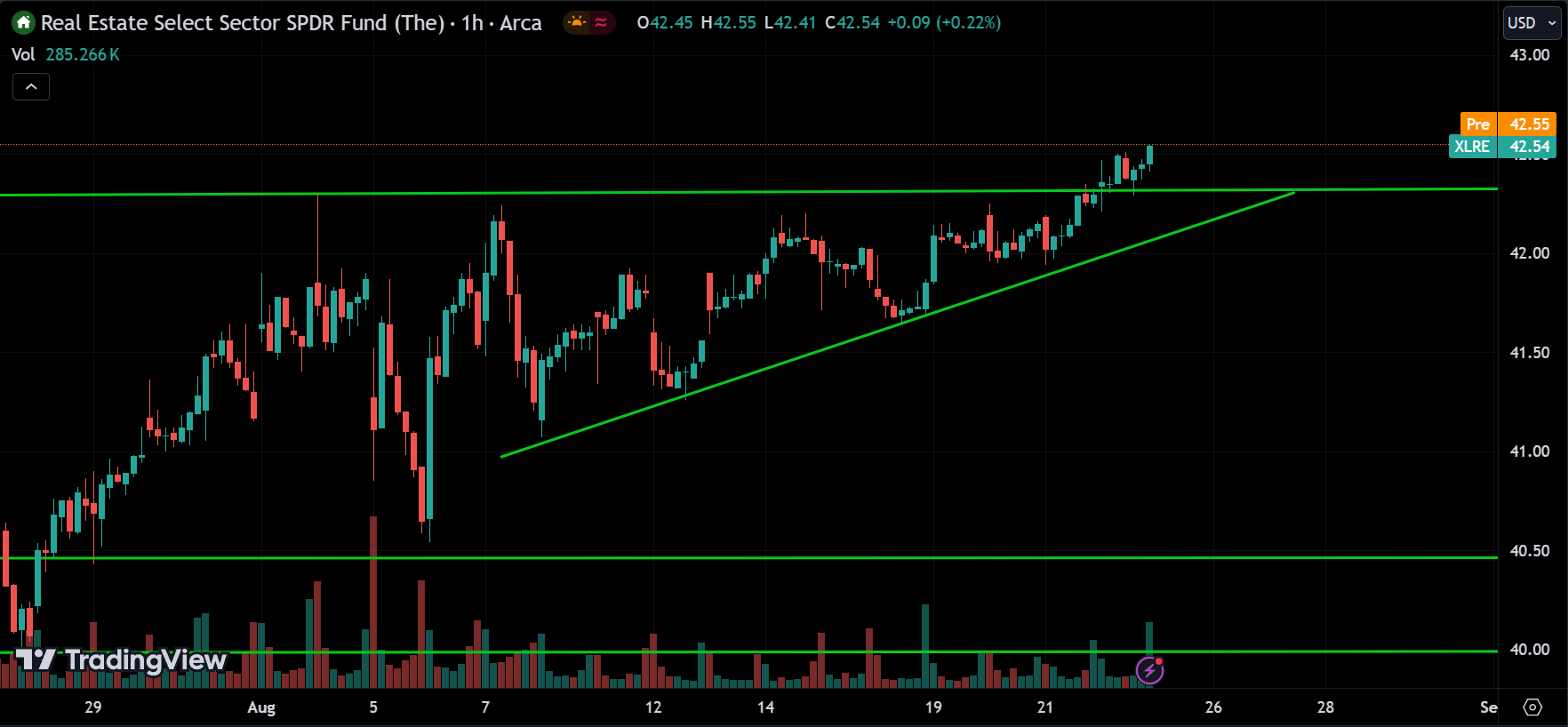 XLRE Sector Price Action Technical Analysis
2024.08.23
xlearnonline.com