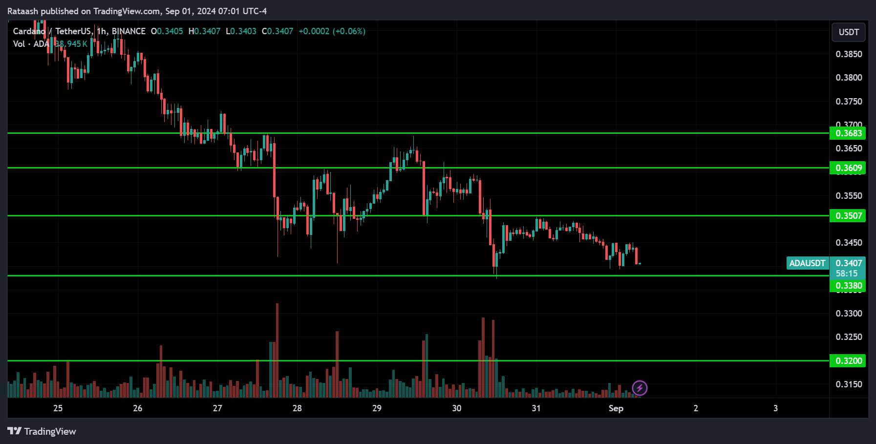 ADA Crypto Analysis 2024.09.01
xlearnonline.com