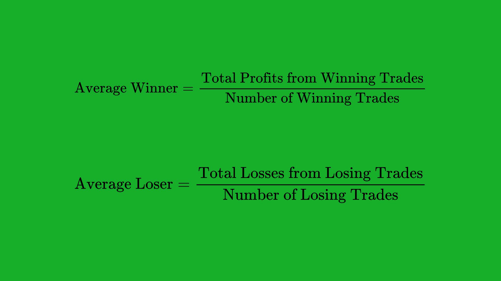 How to Calculate and Interpret Average Winner and Average Loserxlearnonline.com