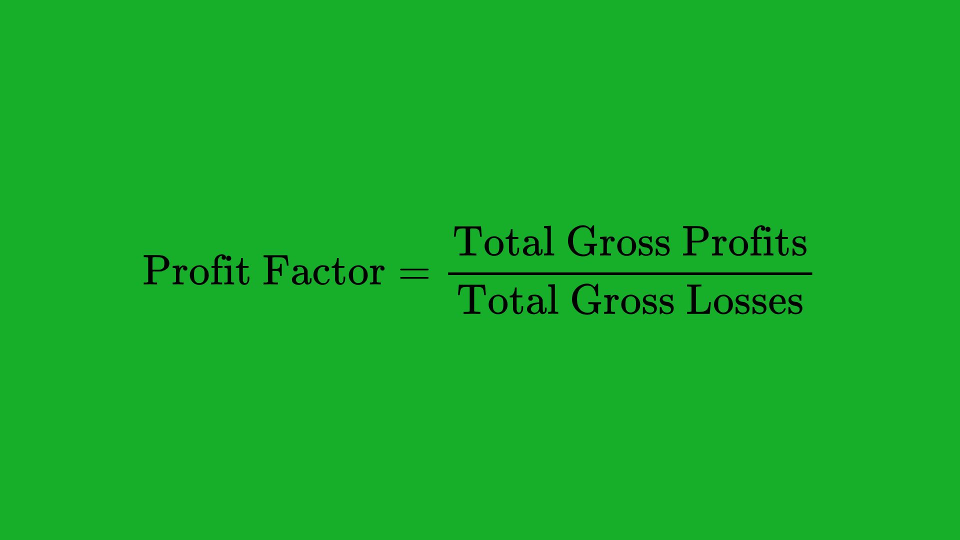 Profit Factor in Tradingxlearnonline.com