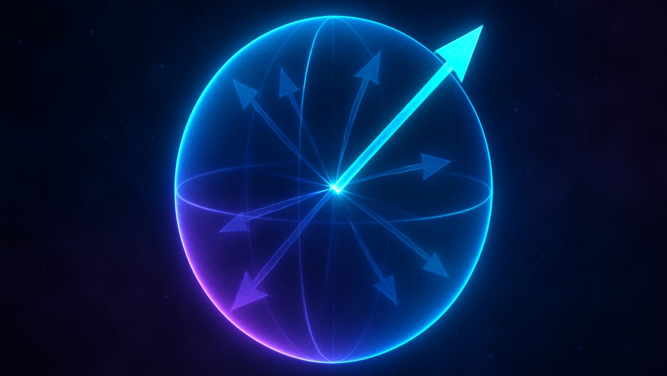 Superposition — every point on the Bloch sphere